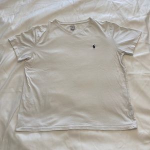 Men’s L Polo by Ralph Lauren Short Sleeve V-Neck in White